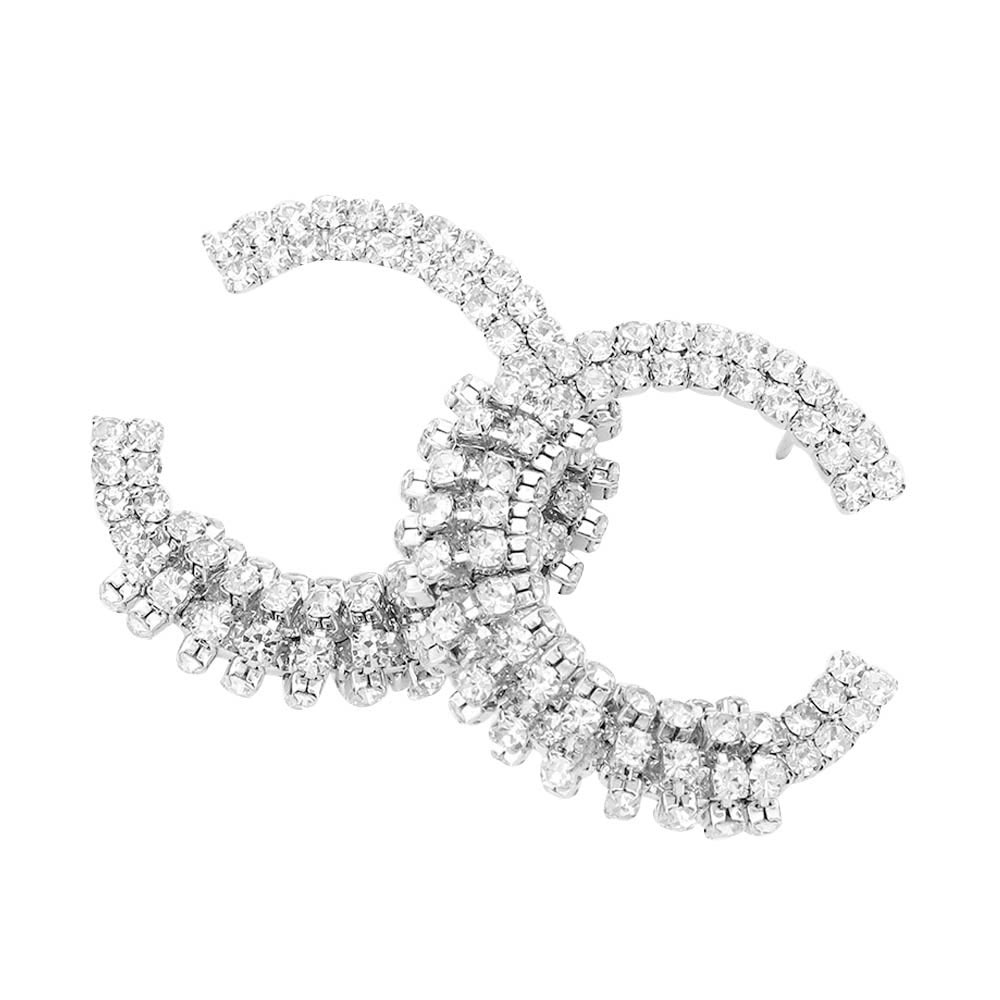Rhodium Rhinestone Pave Circle Evening Earrings, are beautifully decorated to dangle on your earlobes on special occasions for making you stand out from the crowd. Wear these evening earrings to show your unique yet attractive & beautiful choice. Coordinate these evening earrings with any special outfit to draw everyone's attention. An awesome choice for wearing at parties, events, weddings, wedding showers, receptions, prom, etc. 