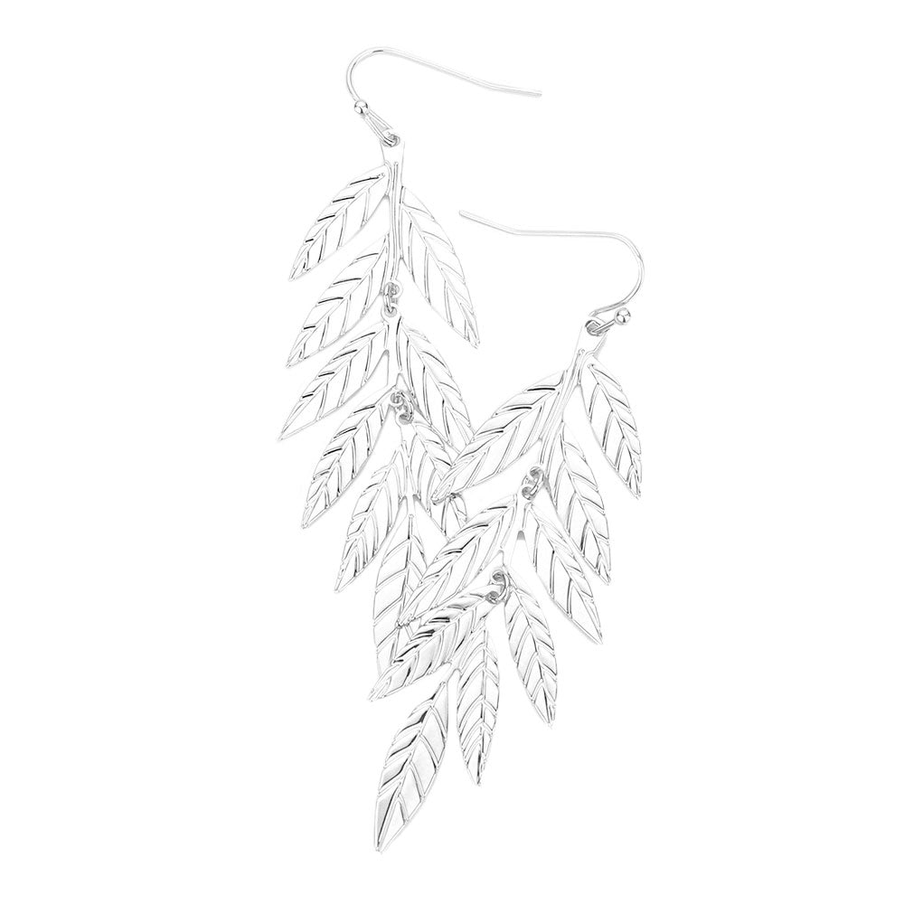 Multi Stunning Metal Leaf Dangle Earrings, fun handcrafted jewelry that fits your lifestyle and brings beautiful moments to your life adding a pop of pretty color. The beautifully crafted design adds a gorgeous glow to any outfit at any place, any time. Enhance your attire with these vibrant dangle earrings to show off your fun trendsetting style. Great gift idea for your Wife, Mom, or your Loving One. Stay trendy and beautiful