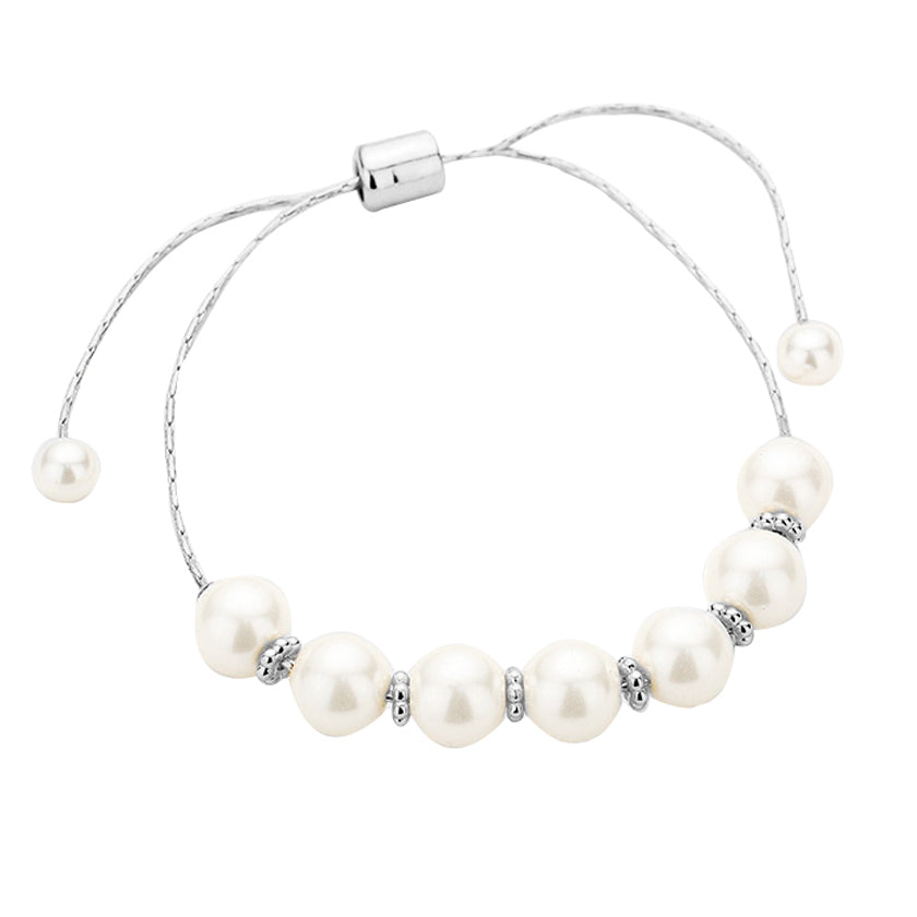 Cream Gold  Pearl Cinch Bracelet, Get ready with this cinch bracelet and put on a pop of color to complete your ensemble. Perfect for adding just the right amount of shimmer & shine and a touch of class to special events. Wear with different outfits to add perfect luxe and class with incomparable beauty.