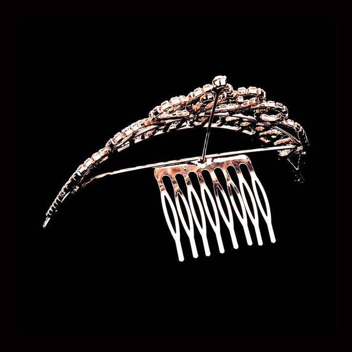 Rose Gold Happy Birthday Rhinestone Party Tiara. Turn any cake into a royal treat for your daughter's princess themed birthday party with this Tiara. Ideal for dolling up the guest of honor on her special day, this party tiara also makes a fun cake decoration. Add it to a gift for the birthday girl or lay it at her place setting to be donned right before she blows out the candles on her birthday cake.