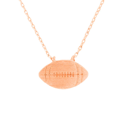 Collar con colgante de balón de fútbol de metal - Oro rosa