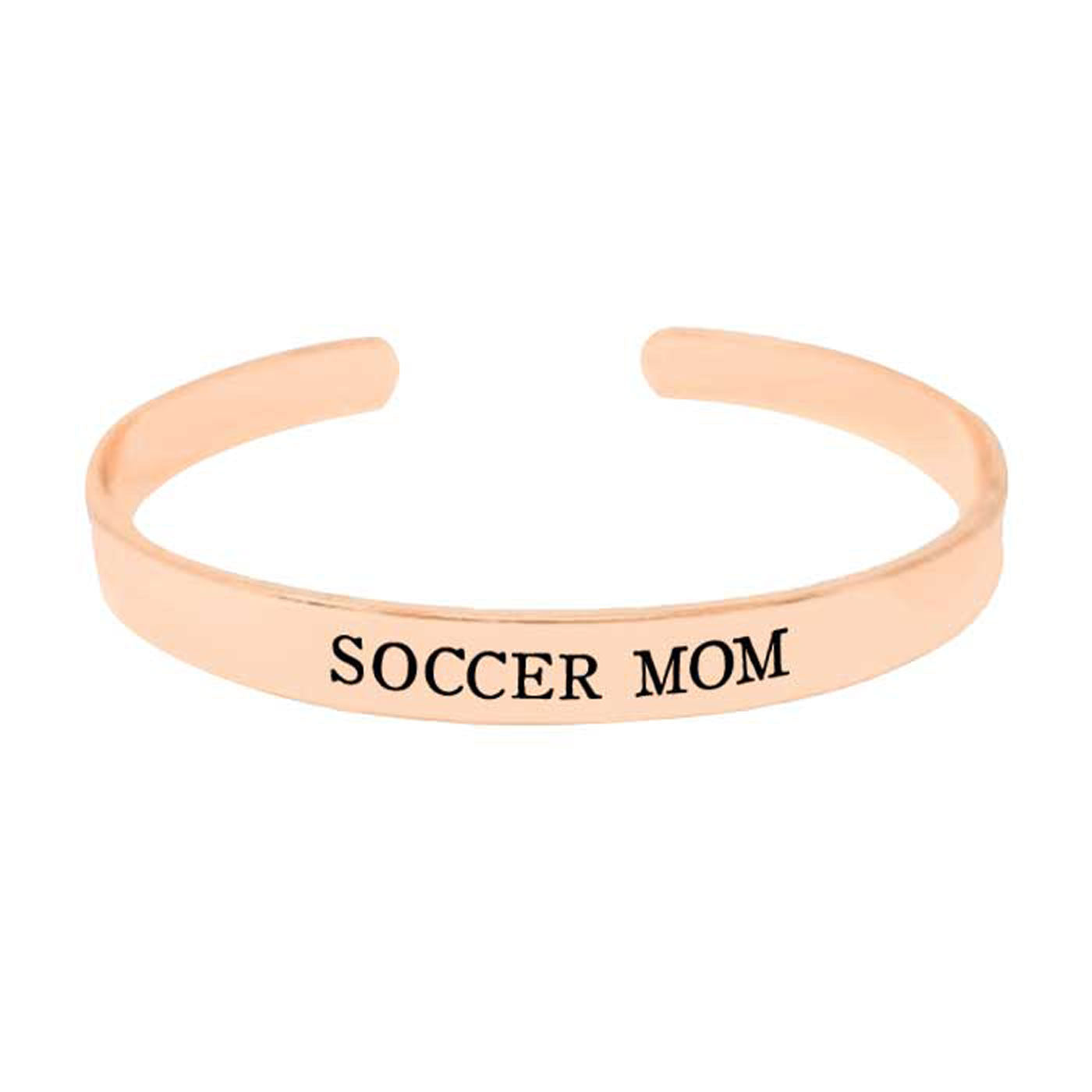 Soccer Mom Gold Dipped Metal Cuff Bracelet, Get ready with these Bracelet, put on a pop of color to complete your ensemble. Perfect for adding just the right amount of shimmer & shine and a touch of class to special events. This Mom bracelet is the ideal Mother's Day present for all the unique ladies in your life, as well as those who have been inspired by sports moms.