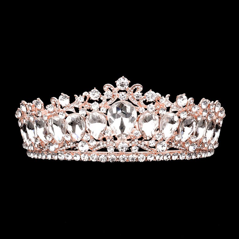 Teardrop Stone Accented Crown Tiara – Madeline Love
