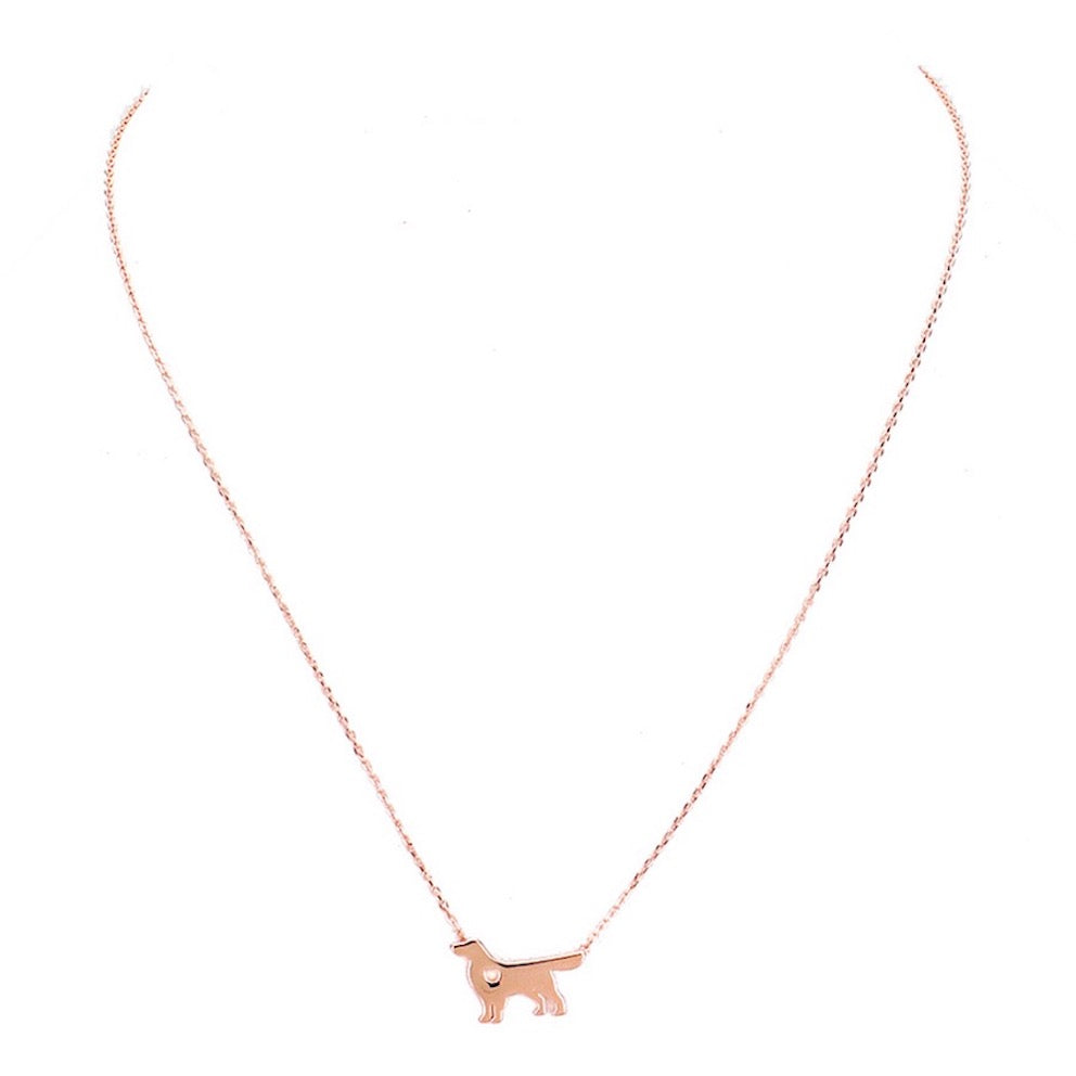 Rose Gold Gold Dipped Dachshund Heart Charm Dog Detailed Pendant Charm Necklace; this beautiful Dachshund dog themed charm necklace is the perfect gift for the women in our lives who love dogs. Perfect gift for National Dog Day, Birthday Gift, Anniversary Gift, Mother's Day Gift, Just Because Gift, Dog Lover, Dog Mom, Pet Owner
