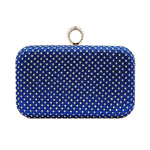 Royal Blue Bling Rectangle Evening Clutch Crossbody Bag, is fit for all occasions and places. perfect for makeup, money, credit cards, keys or coins, and many more things. This handbag features a top Clasp Closure for security and contains a detachable shoulder chain that makes your life easier and trendier. Its catchy and awesome appurtenance drags everyone's attraction to you. Perfect gift ideas for a Birthday, Holiday, Christmas, Anniversary, Valentine's Day, etc.