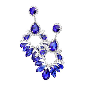Royal Blue Teardrop Marquise Crystal Drop Evening Earrings, brings a gorgeous glow to your outfit to show off the royalty on any special occasion. These gorgeous Crystal pieces will show your class in any special occasion. The elegance of these Crystal goes unmatched, great for wearing at a party! Perfect jewelry to enhance your look. Awesome gift for birthday, Anniversary or any special occasion.