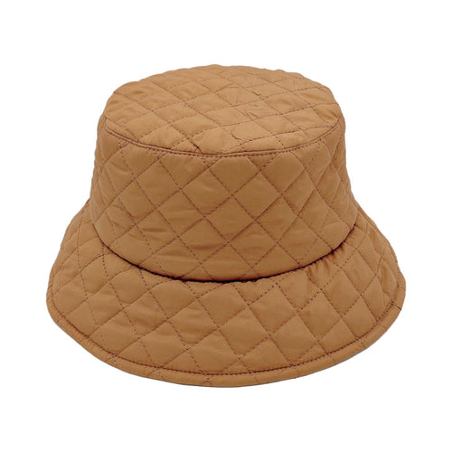 Quilted Padding Bucket Hat - Rust