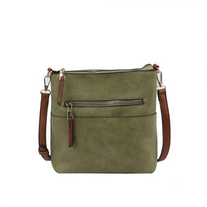 Sage Vegan Zip Pocket Crossbody Bag Faux Leather Zip Pocket Crossbody Bag Zipper top closure, lined interior, adjustable strap, accessorize like the ultimate fashionista, small crossbody will be your new favorite accessory. Perfect Birthday Gift, Anniversary Gift, Thank you Gift, Just Because Gift, Everyday Day to Night Bag
