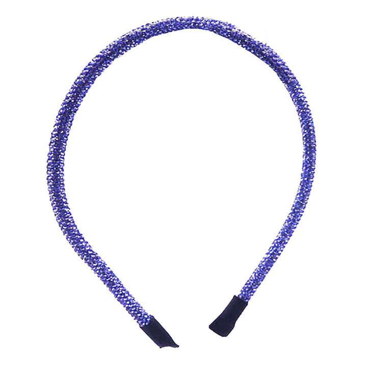 Royal Blue Bling Stone Accented Giltzy Bead Padded Crystal Shimmer Hair Headband, soft, shiny headband makes you feel extra glamorous. Push your hair back, add a pop of color and shine to any plain outfit, Goes well with all outfits! Receive compliments, be the ultimate trendsetter. Perfect Birthday Gift, Mother's Day, Easter 