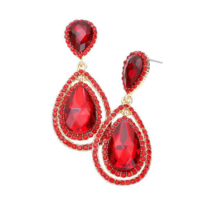 Siam Teardrop Crystal Rhinestone Dangle Evening Earrings, these Crystal Evening dangles earrings are lightweight and make a stylish addition to your fashion earring and jewelry collection. put on a pop of color to complete your ensemble. Jewelry that fits your lifestyle! Perfect Birthday Gift, Anniversary Gift, Mother's Day Gift, Graduation Gift, Prom Jewelry, Just Because Gift, Thank you Gift.