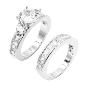 Silver 2PCS Fashionable Rhodium Plated CZ Embellished Rings. Fine Color Jewels piece comes with a complimentary fashionable rhodium plated. This jewelry design was manufactured with the highest quality standards. Perfect gift for Birthday, Anniversary, Graduation, Mother’s Day, Valentines Day, Engagement, Wedding, Thank You, or just that spur of the moment.