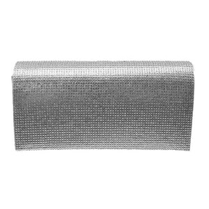 Silver Bling Evening Clutch Crossbody Bag, look like the ultimate fashionista even when carrying a small Clutch Crossbody for your money or credit cards. Great for when you need something small to carry or drop in your bag. Perfect for grab and go errands, keep your keys handy & ready for opening doors as soon as you arrive.