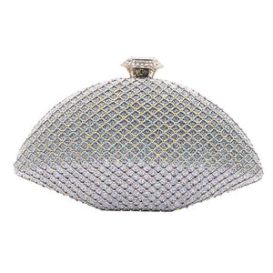 Silver Bling Evening Clutch Crossbody Bag, It is a beautiful and elegant evening handbag. This evening purse bag is uniquely detailed, Big enough to hold keys, cards, lipstick, and phones. Perfect for weekends, weddings, evening parties, proms, cocktail various parties, nights out or formal occasions. Look like the ultimate fashionista carrying this trendy Evening Clutch Bag! 