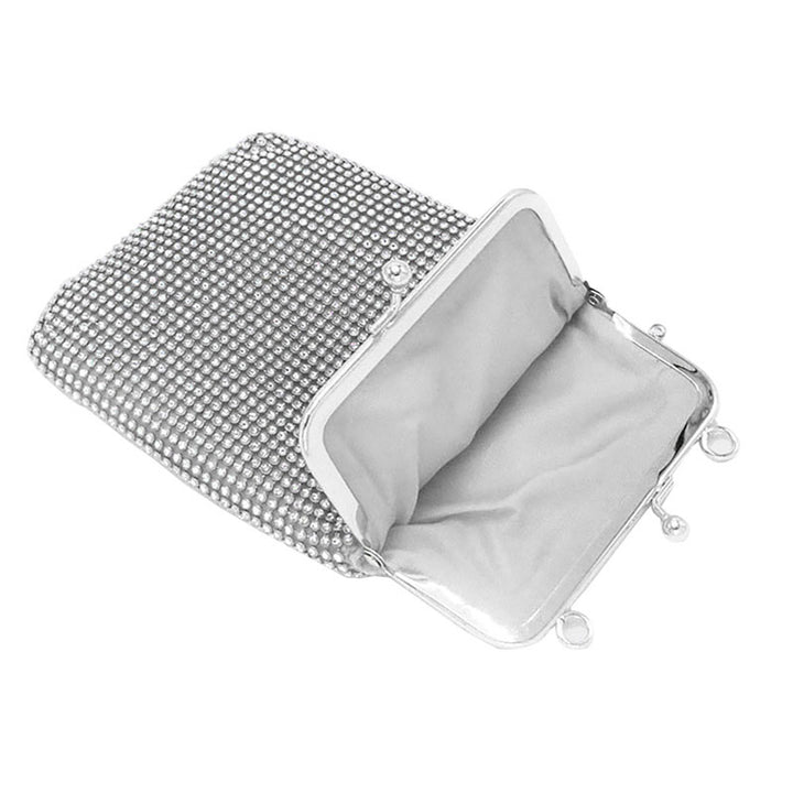 Silver Bling Evening Crossbody Bag. Look like the ultimate fashionista with these Crossbody bags! Add something special to your outfit! This fashionable bag will be your new favorite accessory. Perfect Birthday Gift, Anniversary Gift, Mother's Day Gift, Graduation Gift, Valentine's Day 