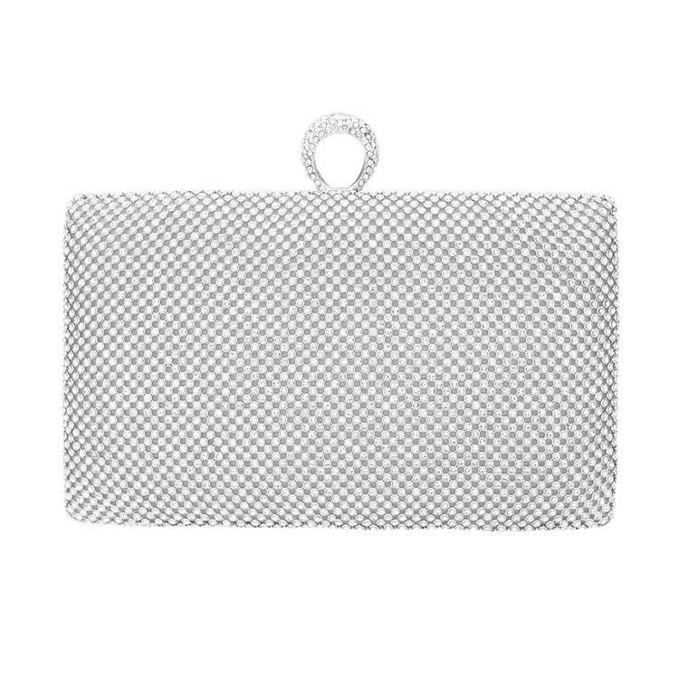 Silver Bling Rectangle Clutch Evening Crossbody Bag, is beautifully designed and fit for all occasions & places. Show your trendy side with this awesome evening crossbody bag. Versatile enough for carrying straight through the week, perfectly lightweight to carry around all day on special occasions. Perfect for makeup, money, credit cards, keys or coins, and many more things. This bling rectangle crossbody bag features a detachable shoulder chain and clasp closure that makes your life easier and trendier.