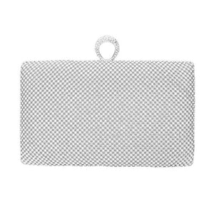 Silver Bling Rectangle Clutch Evening Crossbody Bag, is beautifully designed and fit for all occasions & places. Show your trendy side with this awesome evening crossbody bag. Versatile enough for carrying straight through the week, perfectly lightweight to carry around all day on special occasions. Perfect for makeup, money, credit cards, keys or coins, and many more things. This bling rectangle crossbody bag features a detachable shoulder chain and clasp closure that makes your life easier and trendier.
