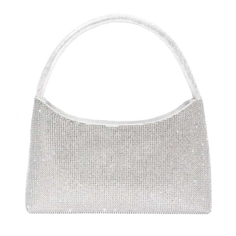 Silver Bling Tote Evening Bag, is beautifully designed and fit for all occasions & places. Show your trendy side with this awesome tote evening bag. Have fun and look stylish. Versatile enough for carrying straight through the week, perfectly lightweight to carry around all day.  Perfect for makeup, money, credit cards, keys or coins, and many more things. 