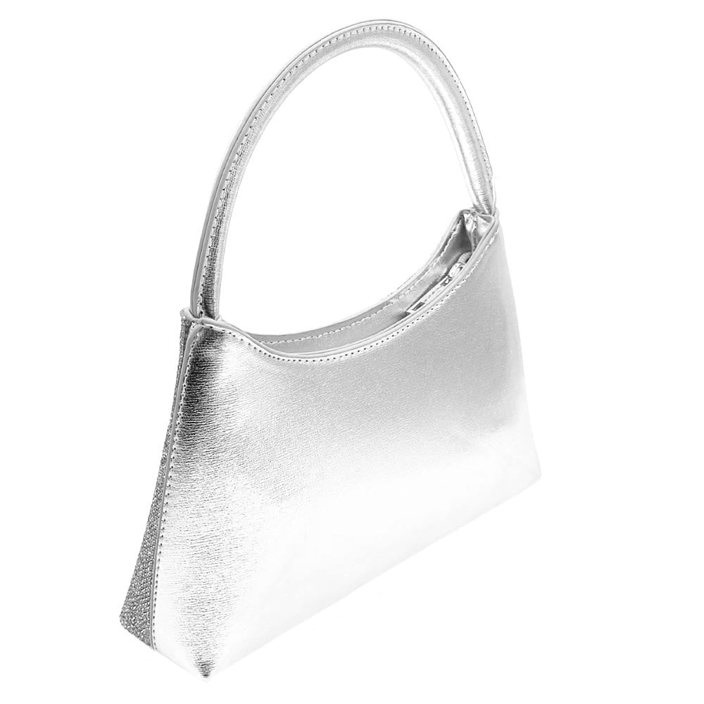 Silver Bling Tote Evening Bag, is beautifully designed and fit for all occasions & places. Show your trendy side with this awesome tote evening bag. Have fun and look stylish. Versatile enough for carrying straight through the week, perfectly lightweight to carry around all day.  Perfect for makeup, money, credit cards, keys or coins, and many more things. 