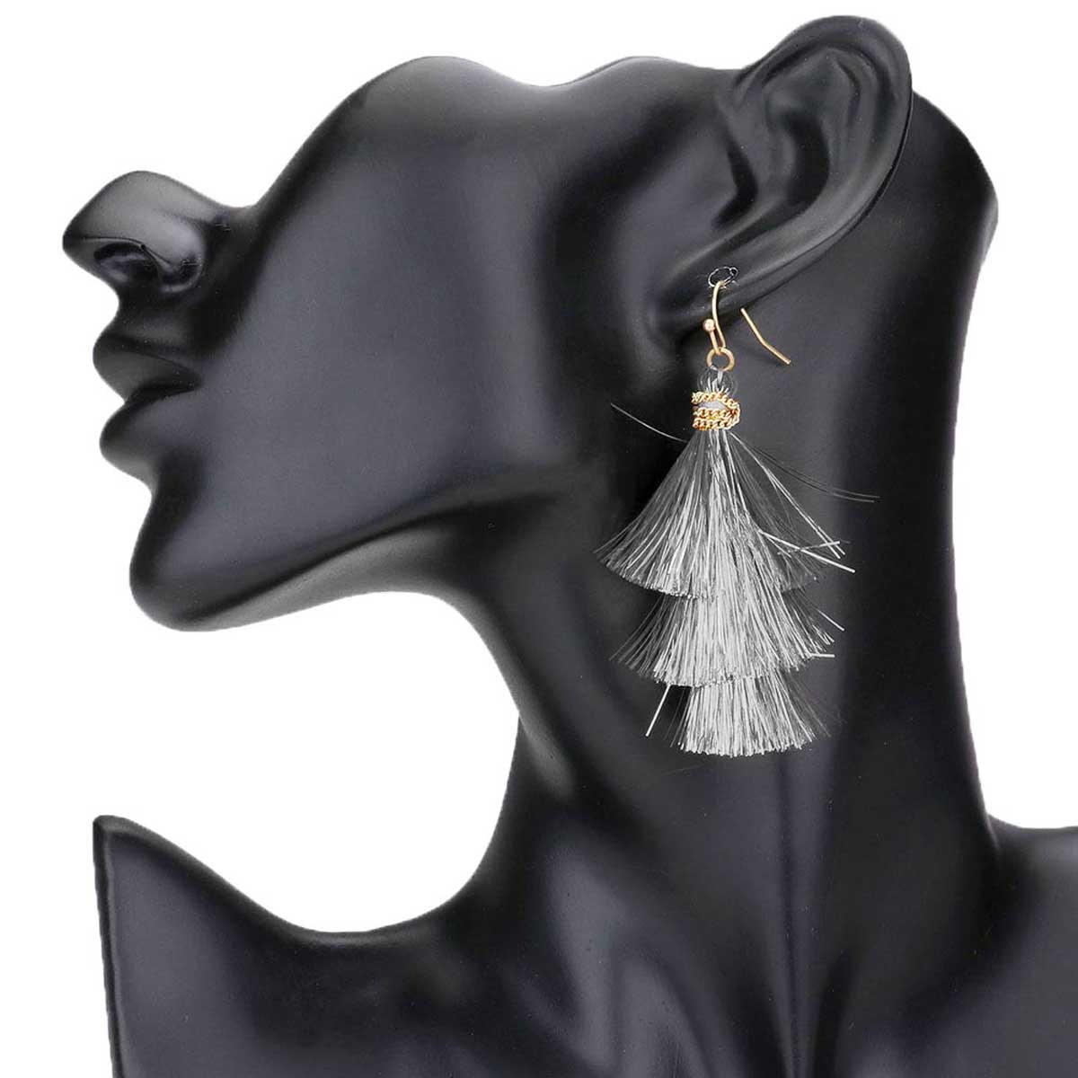 Silver Christmas Fringe Dangle Earrings. Are you looking for some cute and fun earrings for Christmas! These cute Christmas earrings will decorate your Christmas costumes or outfits . They will make them more exciting and eye-catching! Christmas dangle earrings can be used in Christmas, New Year parties and other joyous occasions. Awesome gift idea to give someone who loves the magic of Christmas.