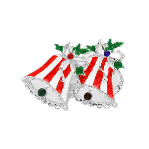 Silver Enamel Christmas Jingle Bell Pin Brooch, an awesome and attractively crafted design adds a gorgeous glow to any outfit this Christmas. Get into the Christmas spirit & make yourself more attractive this Christmas with this beautiful jingle bell pin brooch. Look like the ultimate fashionista with these Brooches!