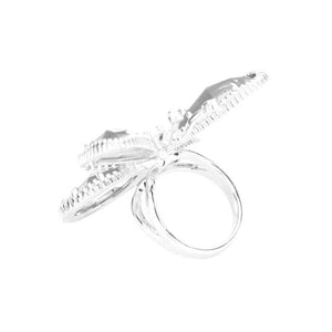 Silver Glass Stone Accented CZ Pave Butterfly Ring. These will remind you that you can achieve what you set out to do. Butterfly represents transformation and new beginnings. If you are drawn to positivity this delicate ring is the best match for you.  Beautifully crafted design adds a gorgeous glow to any outfit. Jewelry that fits your lifestyle! Perfect Birthday Gift, Anniversary Gift, Mother's Day Gift, Graduation Gift, Prom Jewelry, Just Because Gift, Thank you Gift, Valentine's Day Gift.