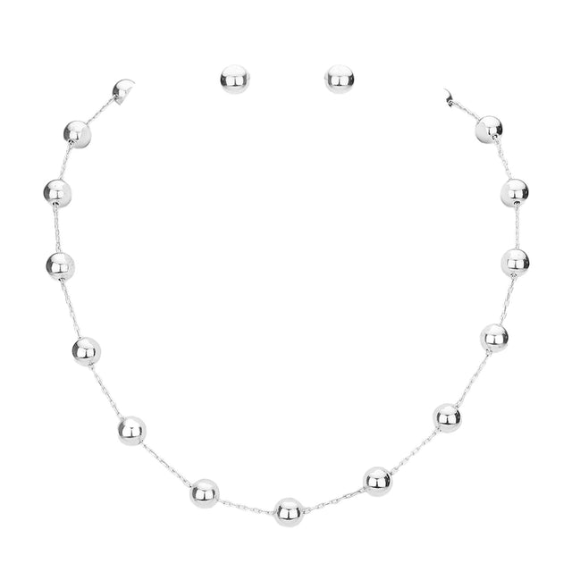 Silver Metal Station Necklace. These Necklace jewelry sets are Elegant. Beautifully crafted design adds a gorgeous glow to any outfit. Jewelry that fits your lifestyle! Perfect for adding just the right amount of shimmer & shine and a touch of class to special events. Perfect Birthday Gift, Anniversary Gift, Mother's Day Gift, Graduation Gift, Valentine‚Äö√Ñ√¥s Day gift or any special occasion.