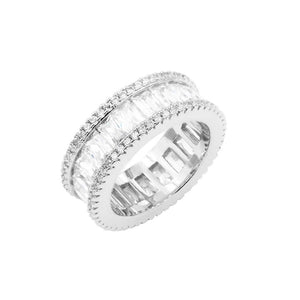 Silver Micro Pave CZ Ring. undoubtedly the most classic cut, the round cut styles are coveted for their versatility and breathtaking brilliance. If you prefer timeless glamour, this cut is meant for you  Perfect Birthday Gift, Anniversary Gift, Mother's Day Gift, Graduation Gift, Prom Jewelry, Just Because Gift, Thank you Gift, Valentine's Day Gift.