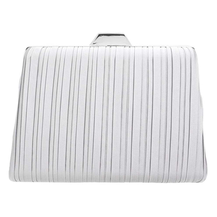 Silver Pleated Evening Clutch Crossbody Bag, is beautifully designed and fit for all occasions & places. Show your trendy side with this awesome clutch crossbody bag. Have fun and look stylish. Versatile enough for carrying straight through the week, perfectly lightweight to carry around all day.  