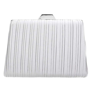 Silver Pleated Evening Clutch Crossbody Bag, is beautifully designed and fit for all occasions & places. Show your trendy side with this awesome clutch crossbody bag. Have fun and look stylish. Versatile enough for carrying straight through the week, perfectly lightweight to carry around all day.  