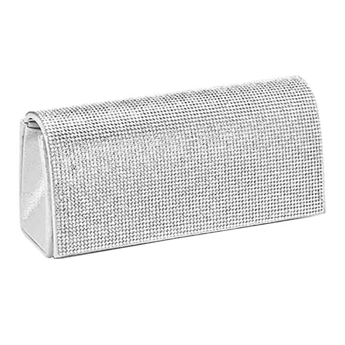 Silver Shimmery Evening Clutch Bag, This evening purse bag is uniquely detailed, featuring a bright, sparkly finish giving this bag that sophisticated look that works for both classic and formal attire, will add a romantic & glamorous touch to your special day. This is the perfect evening purse for any fancy or formal occasion when you want to accessorize your dress, gown or evening attire during a wedding, bridesmaid bag, formal or on date night.