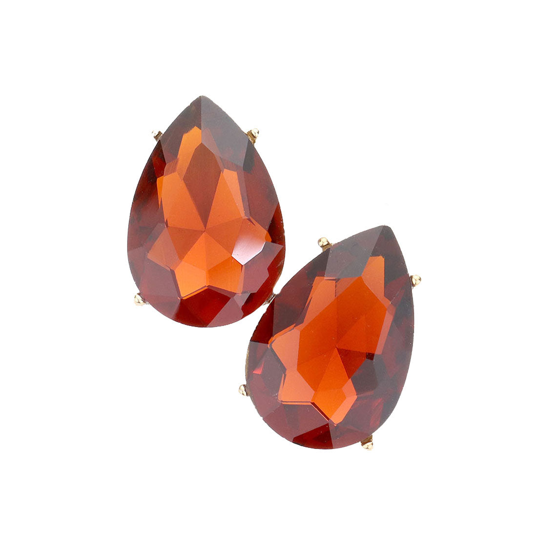 Smoked Topaz Post Back Teardrop Stone Evening Earrings. Beautifully crafted design adds a gorgeous glow to any outfit. Jewelry that fits your lifestyle! Perfect Birthday Gift, Anniversary Gift, Mother's Day Gift, Anniversary Gift, Graduation Gift, Prom Jewelry, Just Because Gift, Thank you Gift.