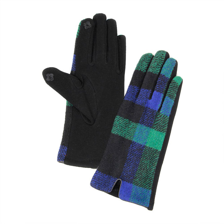 Soft Classic Navy Plaid Smart Gloves Screen Touch Gloves Warm Winter Gloves, comfy & toasty design, gives your look a trendy tartan elegant feel finished with a hint of stretch for comfort & flexibility. Tech-friendly ideal for staying on the go with touchscreens, while keeping your fingers covered, swipe away! Perfect Gift