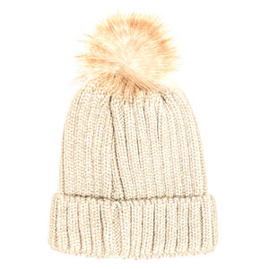 Cozy Beige Cable Knit Beige Pom Pom Beanie Hat Warm Knit Pom Pom Hat Winter Hat, before running out the door to cold weather, reach for this classic toasty hat to keep you incredibly warm, the autumnal touch finish to your outfit. Perfect Gift Birthday, Christmas, Holiday, Anniversary, Stocking Stuffer, Valentine's Day, Loved One