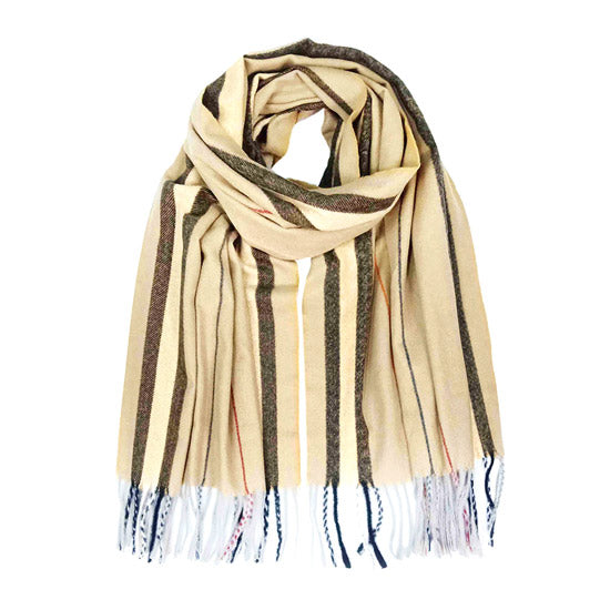 Beige Lightweight, soft, accents your look, highly versatile scarf, gives many options to dress up your attire, goes well with everything from jeans & tee to work trousers & a sweater. A great wardrobe staple. Perfect Valentine's Day Gift, Birthday Gift, Anniversary Gift, Regalo Día del Amor, Regalo Cumpleaños, Winter Scarf