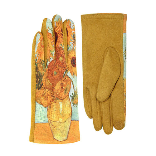 Sunflower Print Gloves Sunflower Print Smart Touch Gloves Winter Gloves warm comfy faux suede design, are trendy & elegant. Mid-weight feel, finished with a hint of stretch for comfort & flexibility. Tech-friendly ideal for staying on the go. Perfect Gift Birthday, Christmas, Valentine's Day, Loved One