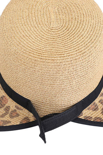 Tan C.C Leopard Wide Brim Straw Sun Hat, whether you’re basking under the summer sun at the beach, lounging by the pool, or kicking back with friends at the lake, a great hat can keep you cool and comfortable even when the sun is high in the sky.  Large, comfortable, and perfect for keeping the sun off of your face, neck, and shoulders, ideal for travelers who are on vacation or just spending some time in the great outdoors.