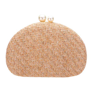Tan Pearl Pointed Woven Raffia Clutch Crossbody Bag, look like the ultimate fashionista when carrying this small clutch bag, great for when you need something small to carry or drop in your bag. Perfect gifts for weddings, Prom, birthdays, Mother’s Day, anniversaries, holidays, Mardi Gras, Valentine’s Day, or any occasion.