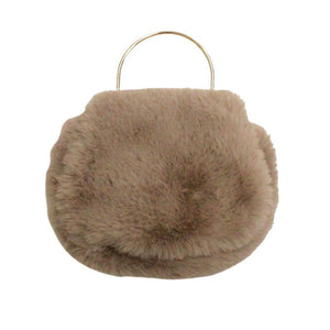 Tan Solid Faux Fur Tote Crossbody Bag. This high quality Tote Crossbody Bag is both unique and stylish. Suitable for money, credit cards, keys or coins and many more things, light and gorgeous. perfectly lightweight to carry around all day. Look like the ultimate fashionista carrying this trendy faux fur Tote Crossbody Bag! Perfect Birthday Gift, Anniversary Gift, Mother's Day Gift, Graduation Gift, Valentine's Day Gift.