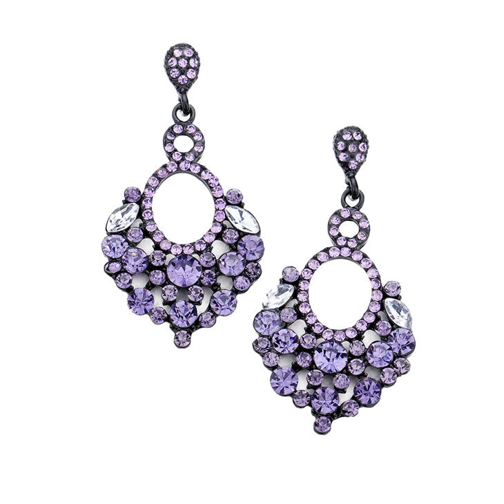 Tanzanite Marquise Crystal Chandelier Statement Evening Earrings, put on a pop of color to complete your ensemble. Perfect for adding just the right amount of shimmer & shine and a touch of class to special events. Perfect Birthday Gift, Anniversary Gift, Mother's Day Gift, Graduation Gift.