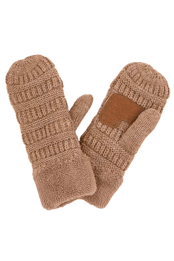 Taupe C C Solid Color Knitted Mitten Gloves, give your look so much more eye-catching with a solid color. It gives you a cozy feel, very fashionable, attractive, and cute looking in the winter season and cold days. This easy and classic glove is soft and muted. Before running out the door into the cool air, you’ll want to reach for these toasty gloves to keep your hands incredibly warm. An awesome pair of gloves that fits with any outfit with style.
