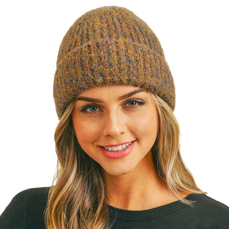 Taupe Fuzzy Mixed Color Knit Beanie, Take your winter outfit to the next level and have mixed color beanie, Comfortable beanie keep your head and ear warm during the winter. This beanie can be worn both casual and sophisticated wear and also perfect for outdoor fashion, including biking, camping, ice skating, snowboarding, running and more. Awesome winter gift accessory! 