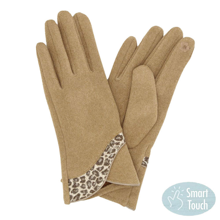 Taupe Leopard Print Smart Gloves, present you with luxe and comfortable way. It's great to complete your outfit with absolute trendiness and warmth on winter and cold days. It will allow you to easily use your electronic devices and touchscreens while keeping your fingers covered, and swiping away! A pair of these gloves are awesome winter gift for your family, friends, anyone you love, and even yourself. Complete your outfit in trendy style!