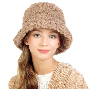 Taupe Sherpa Bucket Hat, Get Ready for Fall and Winter in style and comfort and stay warm in this Trendy Boho Chic, Sherpa Bucket Hat. It's made of soft durable material has amazing breathability for your head. Warm, soft, fuzzy and high quality. Great gift for that fashionable on-trend friend. The round design at the top is more humane and fits the shape of everyone's head. Perfect for both casual daily and outdoor activities, such as fishing, hunting, hiking and camping.