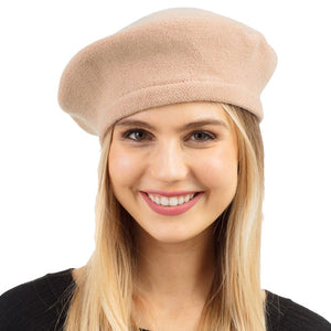 Taupe Trendy Fashionable Winter Stretchy Solid Beret Hat, this Women Beret Hat Solid Color Stretchy Beret Cap doubles as a rain hat and is snug on the head and stays on well. It will work well to keep the rain off the head and out of the eyes and also the back of the neck. Wear it to lend a modern liveliness above a raincoat on trans-seasonal days in the city.