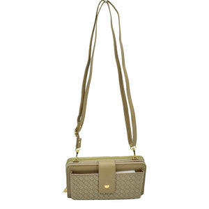 Taupe Stylish Vegan Leather Crossbody Purse, This gorgeous Purse is going to be your absolute favorite new purchase! It features with adjustable and detachable handle strap, upper zipper closure, back pocket with zipper closure, and front with magnetic flap cover. Ideal for keeping your money, bank cards, lipstick, and other small essentials in one place. It's versatile enough to carry with different outfits throughout the week.