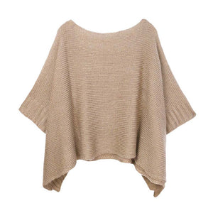 Taupe Yarn Knitted Poncho, is luxurious and trendy that embellishes your beauty to a greater extent. It's a super soft chic capelet that keeps you warm, toasty and so comfortable in cold days and winter. You can throw it on over so many pieces elevating any casual outfit! Perfect Gift for Wife, Mom, Birthday, Holiday, Christmas, Anniversary, Fun Night Out. Stay luxurious and comfortable!