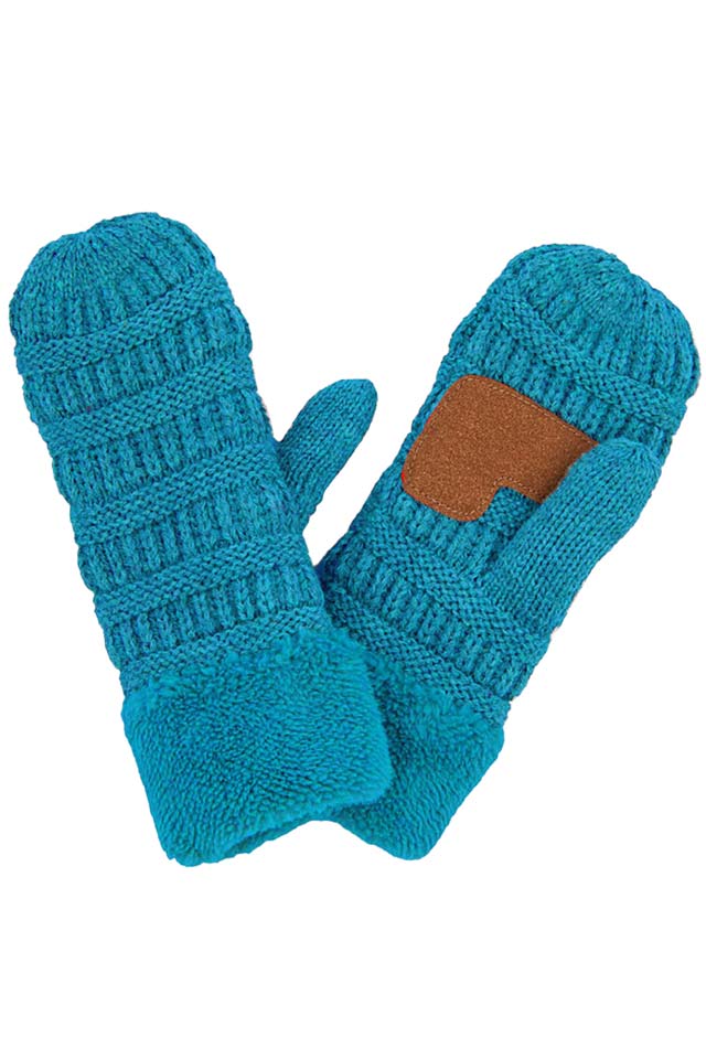 Teal C C Solid Color Knitted Mitten Gloves, give your look so much more eye-catching with a solid color. It gives you a cozy feel, very fashionable, attractive, and cute looking in the winter season and cold days. This easy and classic glove is soft and muted. Before running out the door into the cool air, you’ll want to reach for these toasty gloves to keep your hands incredibly warm. An awesome pair of gloves that fits with any outfit with style.