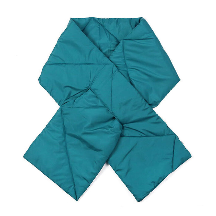 Teal Padding Oblong Pull Through Scarf, delicate, warm, on trend & fabulous, a luxe addition to any cold-weather ensemble. Great for daily wear in the cold winter to protect you against chill, classic infinity-style scarf & amps up the glamour with plush material that feels amazing snuggled up against your cheeks.