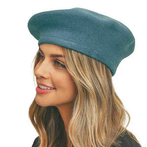 Teal Trendy Fashionable Winter Stretchy Solid Beret Hat, this Women Beret Hat Solid Color Stretchy Beret Cap doubles as a rain hat and is snug on the head and stays on well. It will work well to keep the rain off the head and out of the eyes and also the back of the neck. Wear it to lend a modern liveliness above a raincoat on trans-seasonal days in the city.