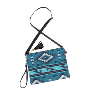 Teal Western Patterned Crossbody Clutch Bag, extends your fashion and confidence. These trendy and colorful Crossbody Clutch Bag bags come with adjustable and detachable hand straps to enhance your comfortability. Different colors give you the choice to take your own. It's lightweight and easy to carry. A perfect gift for birthdays, holidays, Christmas, New year, etc.